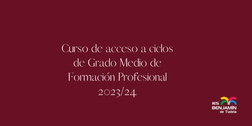 Curso de acceso a ciclos de Grado Medio de Formación Profesional 2023/24